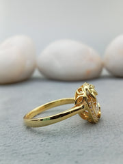 1.5 carat oval cut Lab Grown engagement ring